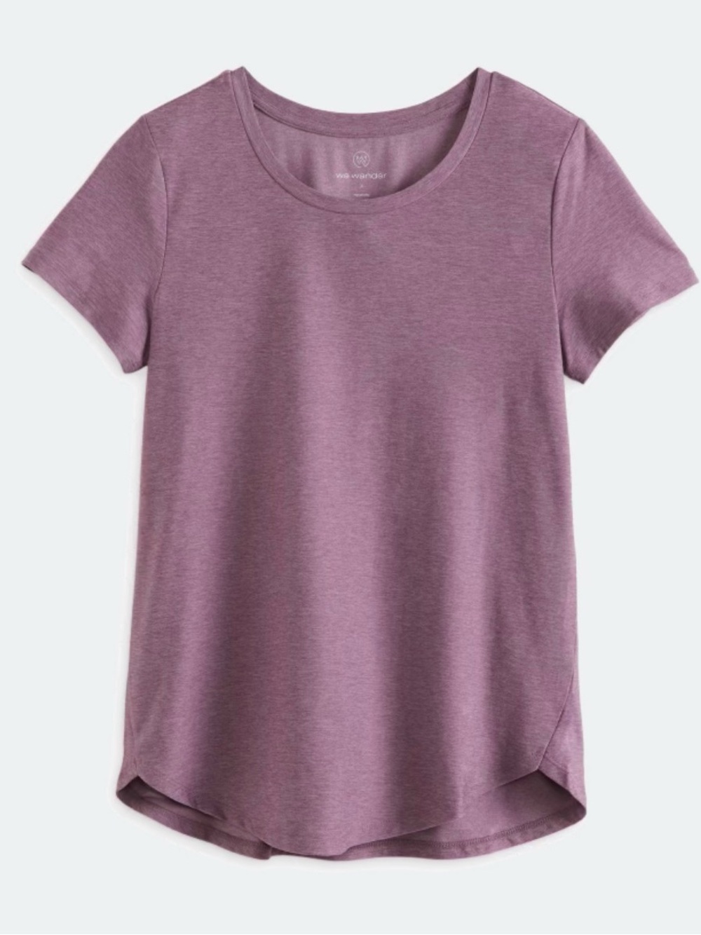 We Wander We Flex Tazia Tulip-Hem Short Sleeve Tee — Lavender